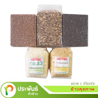 ข้าวกข43 ข้าวไรซ์เบอร์รี่ ข้าวกล้องหอมมะลิแดง ข้าวกล้องหอมมะลิ ข้าวกล้องกข.43 ข้าว3สี ปลอดสารพิษ ขนาด 1กก./ถุง [COD]