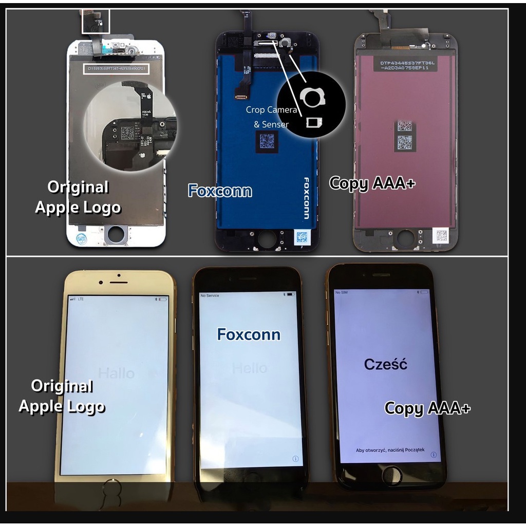 ภาพสินค้าหน้าจอแท้ แบรนด์ Foxconn หน้าจอใช้สำหรับ i5 5s SE i6 6plus 6s 6splus i7 7plus i8 8plus พร้อมทัชสกรีน จากร้าน lcdphoneshop บน Shopee ภาพที่ 5