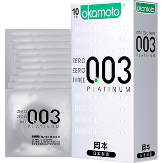 ภาพขนาดย่อของภาพหน้าปกสินค้าHOT  Okamoto 003 ถุงยางอนามัย1 (10ชิ้น/กล่อง) size 52mm แบบบาง จากร้าน jjf168 บน Shopee