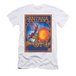 เสื้อยืดผ้าฝ้ายCOTTON เสื้อยืด พิมพ์ลาย The Allman Brothers Band Santana สีขาว สําหรับผู้ชาย และผู้หญิง Yk0065S-5XL