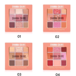 SIVANNA COLORS CRYSTAL FACE PALETTE EYESHADOW ซีเวนน่า คัลเลอร์ คริสตัล เฟส พาเลทท์ อายแชโดว์ #HF651