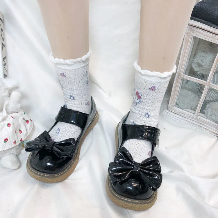 ถุงเท้ายูนิฟอร์ม-แบบนิ่ม-ลายการ์ตูนแมวน่ารัก-สไตล์ญี่ปุ่น-สําหรับนักเรียนหญิง