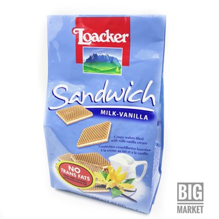 Loacker Wafer ล๊อคเกอร์เวเฟอร์ milk vanilla