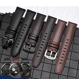 22mm Genuine Leather Silicone Strap Men Sport Band for Huawei GT 2 Pro Honor Magic Samsung Galaxy Watch 46mm S3 Amazfit GTR 47mm
