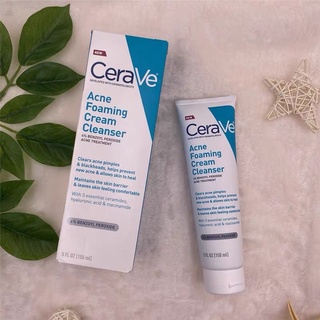 พร้อมส่ง!! CeraVe Acne Foaming Cream Cleanser with BP4% โฟมล้างเพื่อปัญหาสิวอักเสบโดยเฉพาะ ผสมBP4%