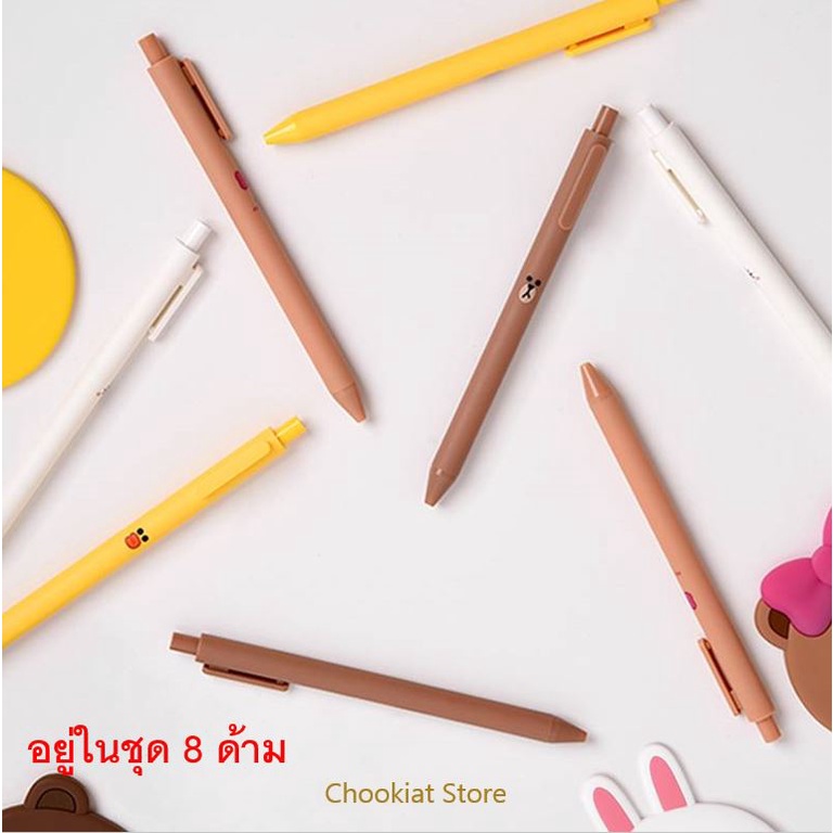 สินค้าพร้อมส่ง-ปากกาเจล-ลวดลายน่ารัก-kaco-pen-kaco-pure-plastic-pen-ปากกา-kaco-ปากกาเจลแบบกด-ไส้หมึกสีดำ-0-5-mm