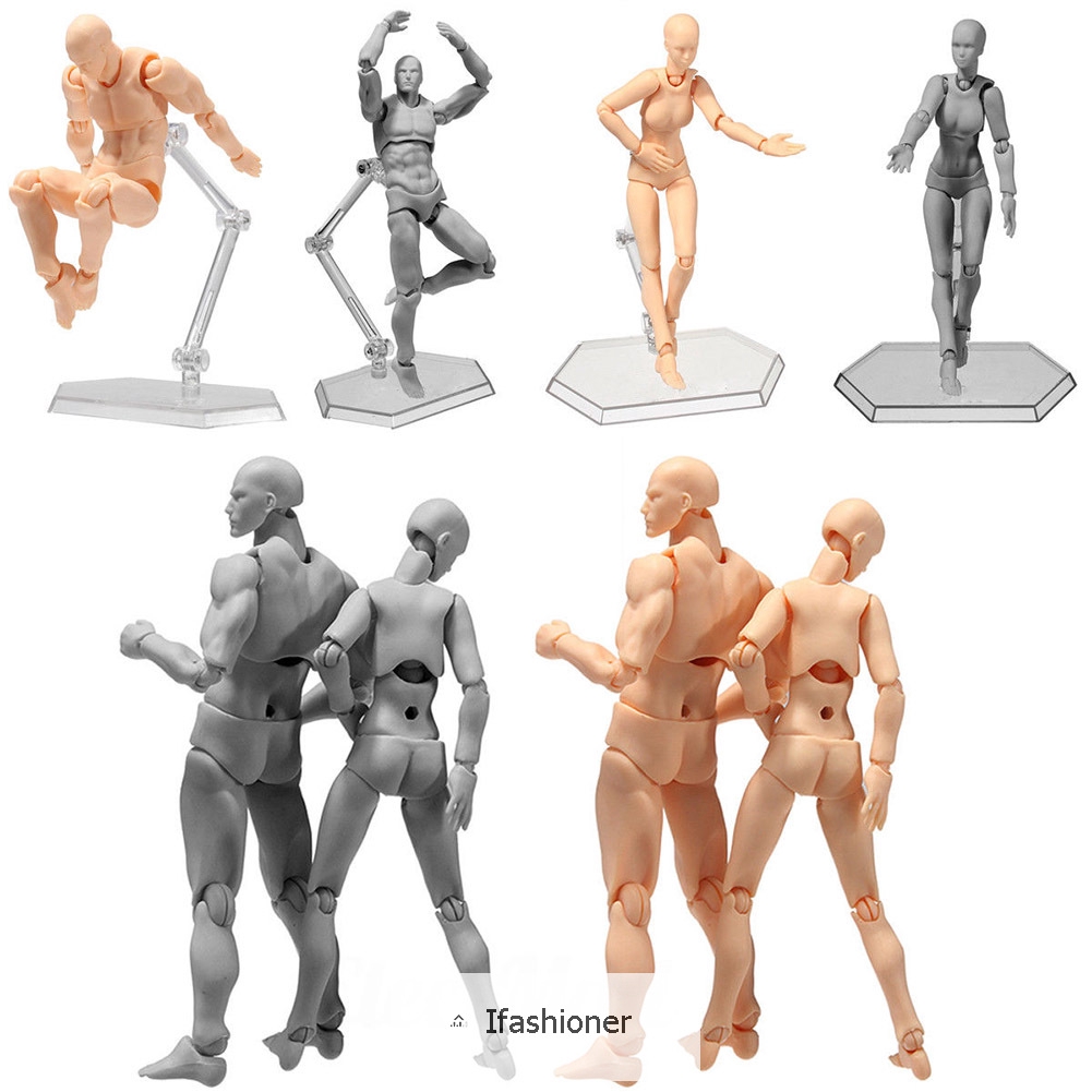 ภาพหน้าปกสินค้าBuy 30% offHuman body art manga drawing character model human body model man and woman joint adjustable toy anime model