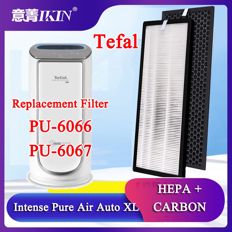 ภาพหน้าปกสินค้าชุดแผ่นกรอง HEPA และ CARBON สำหรับเครื่องฟอกอากาศ TEFAL PURE AIR รุ่น PU6066 PU6067