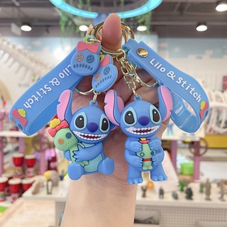 สินค้า พวงกุญแจซิลิโคน จี้ตุ๊กตา Stitch น่ารัก ขนาดเล็ก สร้างสรรค์ สําหรับแขวนกระเป๋า ของขวัญ