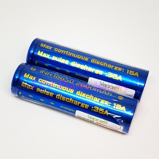 Vapcell INR18650 2600mAh NEW blue (2ก้อนพร้อมกระเป๋า)