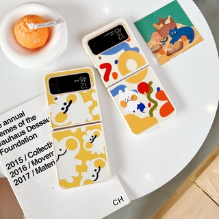 เคสซิลิโคนนิ่ม ลายการ์ตูนกระต่ายน่ารัก สําหรับ Samsung Galaxy Z flip 3 4 Z flip4 Z flip3 5G