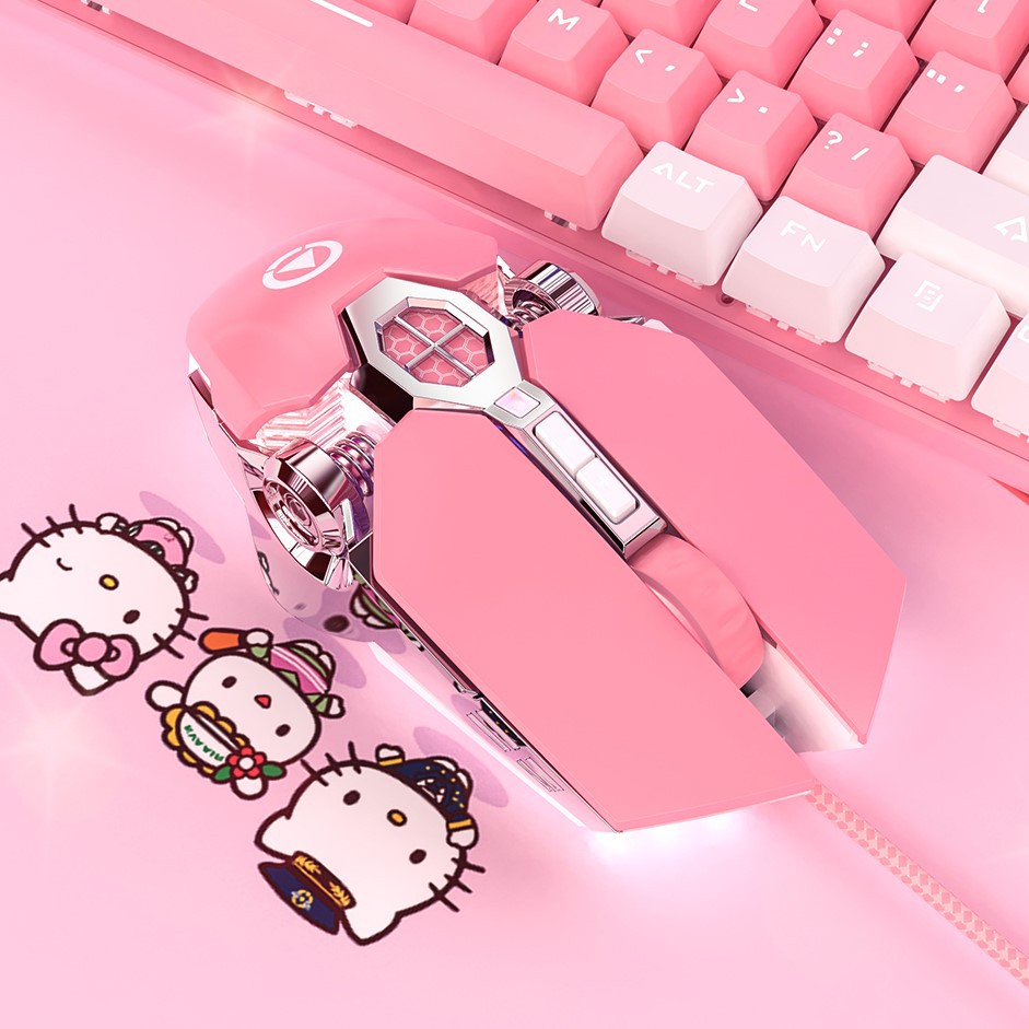 ภาพหน้าปกสินค้าSakura Pink G3OS Optical Office Gaming Mouse เมาส์เกมมิ่ง ออฟติคอล ตั้งมาโครคีย์ได้ ความแม่นยำสูงปรับ DPI 800-3200 จากร้าน misskiroi บน Shopee