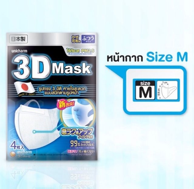 ถูกสุดๆๆ-ของใหม่มาแล้ว-หน้ากากอนามัย-3d-unicharm-พร้อมส่งไซส์ทุกไซส์