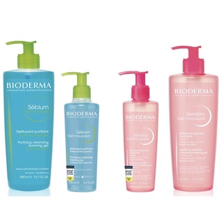 bioderma ของแท้100% ฉลากไทย 💥exp 2025🌸มีqr code💥เจลล้างหน้า bioderma gel moussant 200ml,500ml