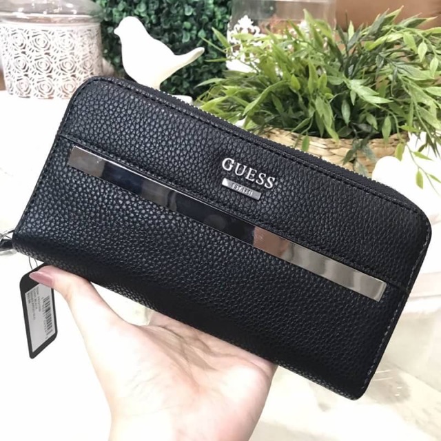 guess-factory-womens-long-wallet-สีดำ-outlet