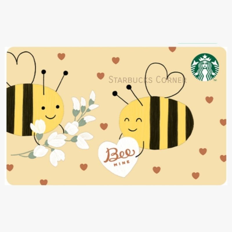 ภาพหน้าปกสินค้าบัตร Starbucks ลายน้องผึ้ง BEE MINE Valentine (2021) จากร้าน johnnystb บน Shopee