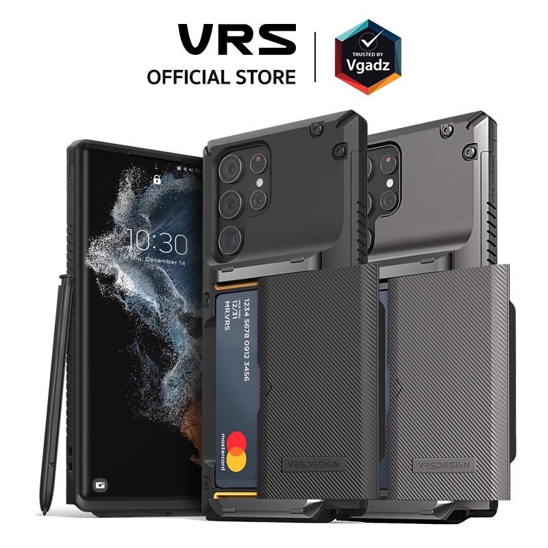Custodia VRS DESIGN Damda Glide Pro Per Galaxy S22 Ultra (2022) - Nero Con Scanalatura