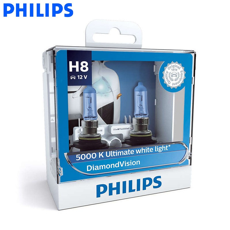 Philips Diamond Vision H1 H4 H7 H8 H11 9003 9005 9006 HB2 HB3 HB4 12V ...