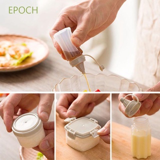 Epoch กล่องใส่เครื่องเทศเครื่องปรุงแบบมีฝาปิดขนาดพกพา 4 ชิ้น/ชุด