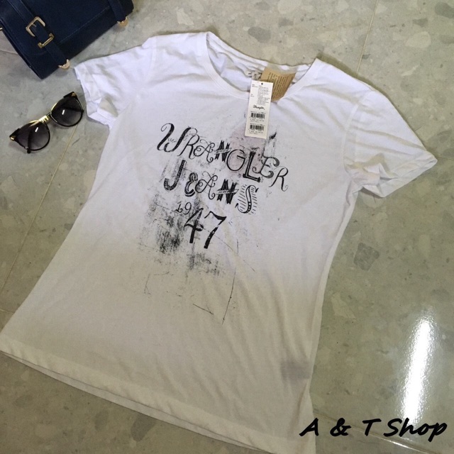 เสื้อยืด-แบรนด์-wranglerแท้