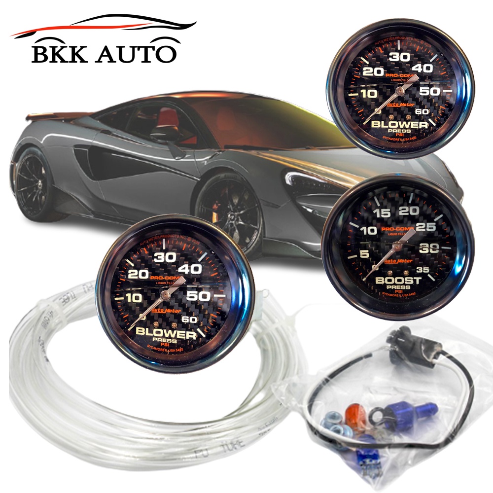 bkk-auto-ใหม่-เกจวัดบูส-boost-autometer-วัดบูสหน้าน้ำมัน-หน้าแคฟล่า-ขอบไทเทดำ-พร้อมอุปกรณ์ครบชุดพร้อมติดตั้ง