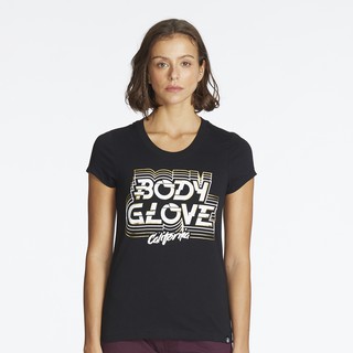 BODY GLOVE Womens Premium Tee T-Shirt เสื้อยืด ผู้หญิง สีดำ-01