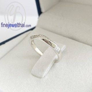 Finejewelthai แหวนอินฟินิตี้-เงินแท้-แหวนเพชร-เพชรสังเคราะห์/Infinity-Diamond CZ-Silver925-Wedding-Ring - R1341cz