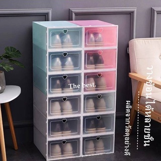 ภาพขนาดย่อของภาพหน้าปกสินค้ากล่องใส่รองเท้า กล่องรองเท้า กล่องเก็บของ เปิดฝาด้านหน้า มีให้เลือก 2 ขนาด จากร้าน thebest9.shop บน Shopee