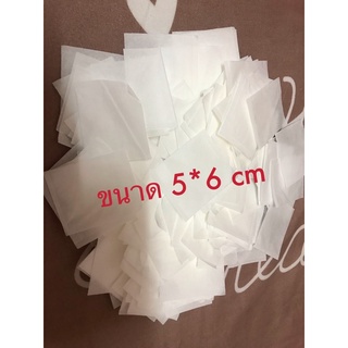 ภาพหน้าปกสินค้าซองชาเยื่อกระดาษ  ซองใส่ชาสีขาวขนาด5*6cm บรรจุ100ชิ้น ที่เกี่ยวข้อง