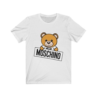 เสื้อยืดโอเวอร์ไซส์เสื้อยืดแขนสั้น พิมพ์ลาย Moschino Jersey แฟชั่นสําหรับผู้ชายS-3XL
