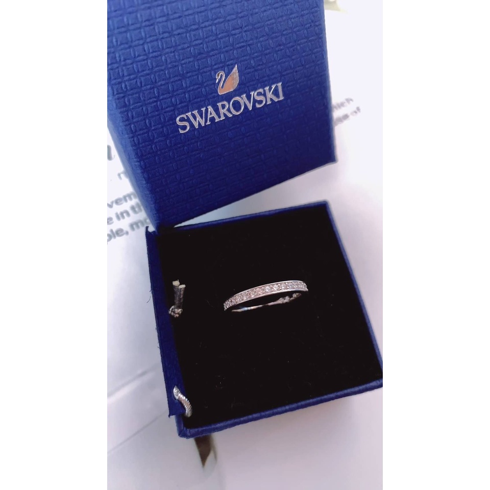 แหวน-แหวนswa-แหวนแฟชั่น-แหวนเงิน-แหวนเพชร-แหวนswarovski-แหวนแท้swarovski-rare-ring-white-rose-gold-tone-plated