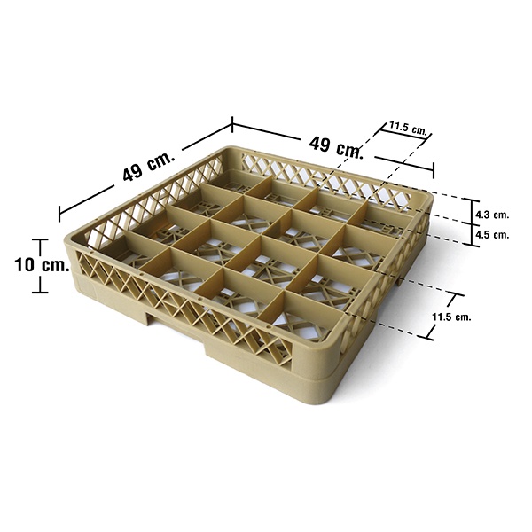 แร็คใส่แก้ว-16-ช่อง-เข้าเครื่องล้างจานได้-16-compartment-glass-rack-hg402