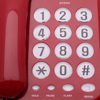 ภาพขนาดย่อของภาพหน้าปกสินค้าโทรศัพท์บ้านยี่ห้อรีช รุ่น DT-200 สีแดง จากร้าน globalreach บน Shopee ภาพที่ 3
