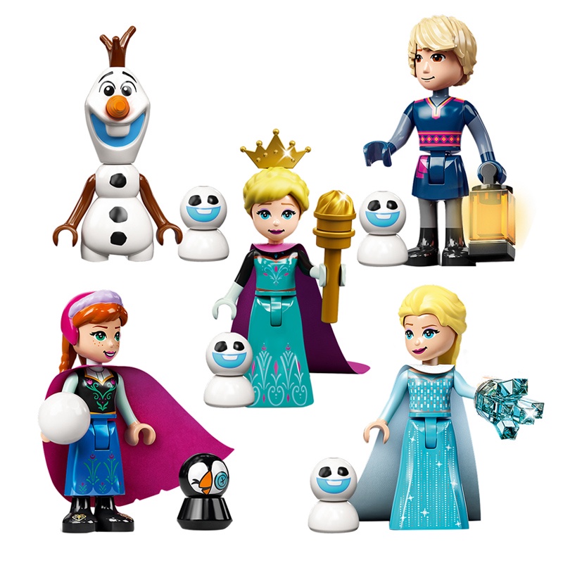 บล็อกของเล่น-anna-elsa-snowman-ขนาดเล็กสําหรับตกแต่งบ้าน