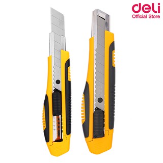 Deli 2047 Cutter คัทเตอร์ ขนาด 8 ใบมีด (แพ็คกล่อง 12ชิ้ิ้น) มีดคัตเตอร์ คัตเตอร์ตัดกระดาษ อุปกรณ์ช่วยตัด อุปกรณ์สำนักงาน