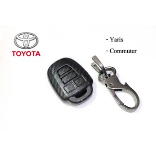 เคสเคฟล่ากุญแจรีโมทรถยนต์ เคสกุญแจ TOYOTA รุ่น Yaris / Commuter (ดำด้าน)