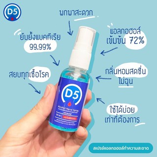 Sale!! ล้างสต็อค D5 สเปรย์แอลกอฮอล์ ขนาดพกพา 30ml