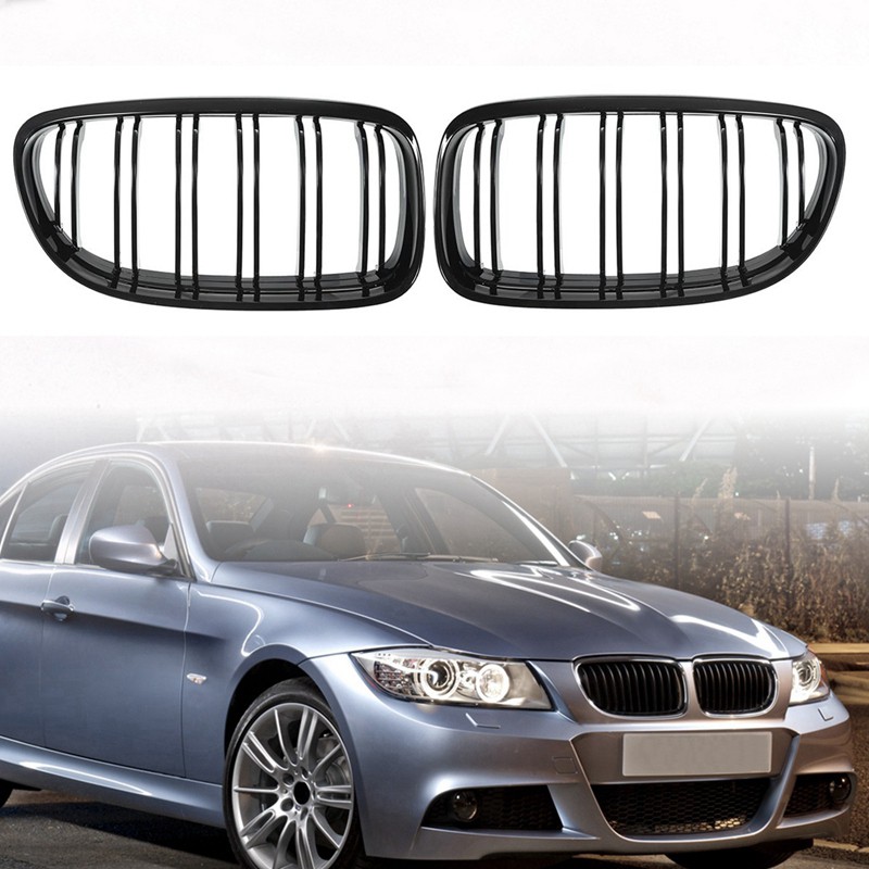 กระจังหน้ารถยนต์สีด-ํา-1-คู่สําหรับ-bmw-e90-lci-3-series-sedan-wagon-2009-2011