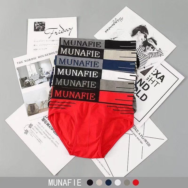 ภาพหน้าปกสินค้ากางเกงในชาย  ร้านไทย Boxer Fashionญี่ปุ่น ผ้าผสมspendex บ็อกเซอร์ Munafie MEN Underwear จากร้าน 168topshop บน Shopee