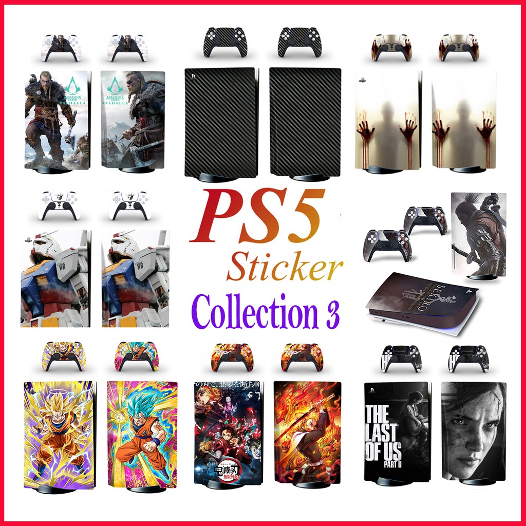 รูปภาพสินค้าแรกของ((พร้อมส่งจากไทย )) STICKER กันรอย PS5 รุ่น Blu-Ray DISC  สีสวย คมชัด ส่งเร็วภายใน 1-2 วัน (Collection 3)