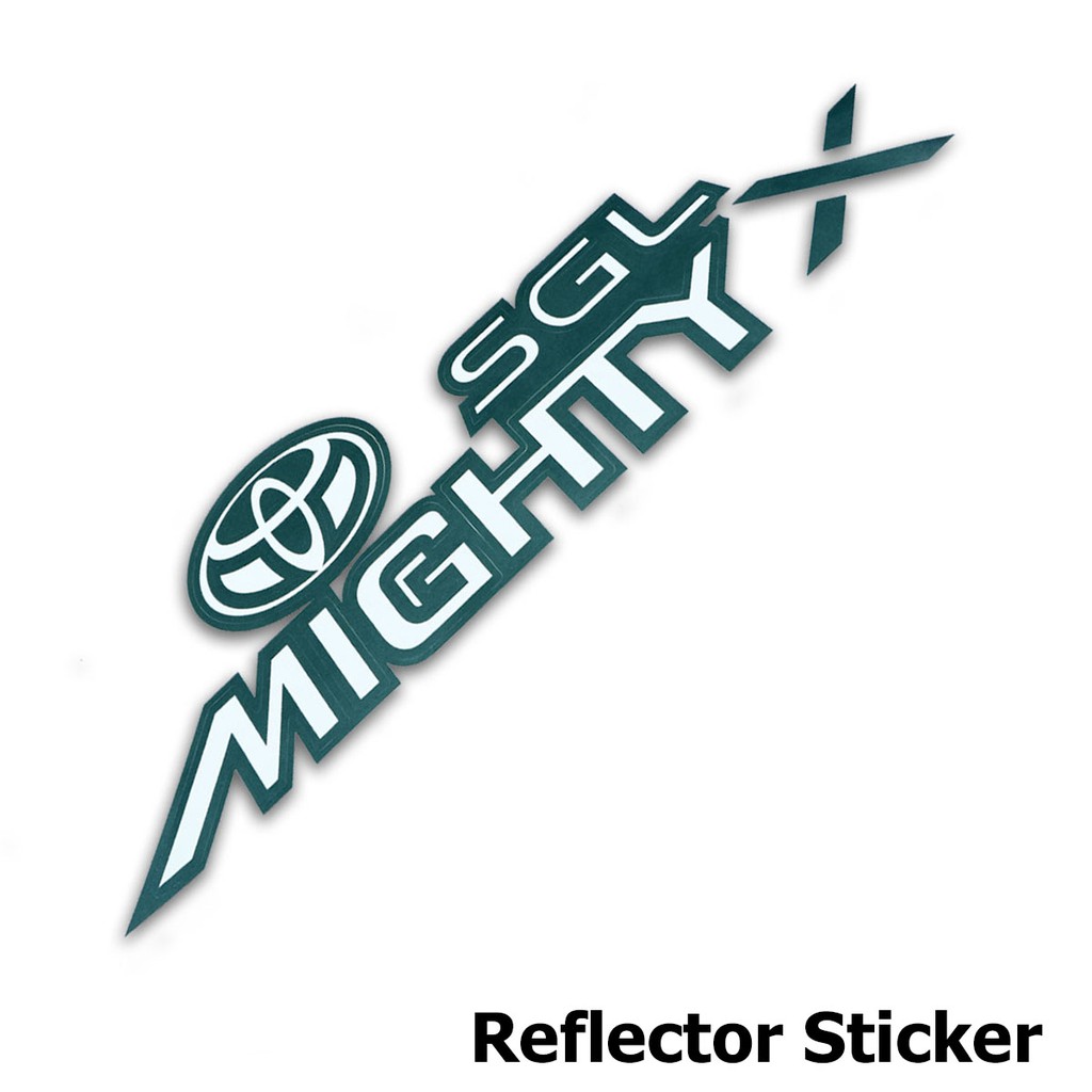 สติ๊กเกอร์-sticker-mighty-x-sgl-สะท้อนแสง-สี-silver-black-hilux-mighty-x-toyota-2-4-ประตู-ปี1996