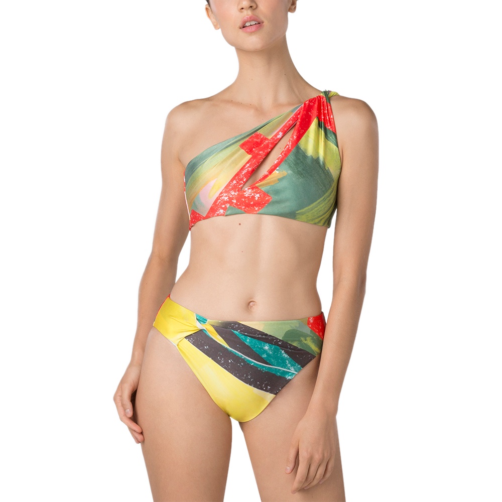 angelys-balek-ชุดว่ายน้ำfront-cutout-one-shoulder-bikini-swimsuitรุ่นss21sw00308708สีมัลติคัลเลอร์