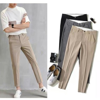 ภาพขนาดย่อของภาพหน้าปกสินค้าFashion Casual Slacks Cropped Pants X201 กางเกงสแล็คชาย 5 ส่วน สไตล์เกาหลี จากร้าน eurekap บน Shopee