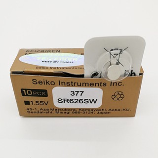 สินค้า ถ่านนาฬิกา SEIZAIKEN Seiko SR626SW 377 1.55V ของแท้​ -​ 1 ก้อน