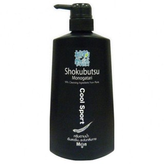 SHOKUBUTSU For Men ครีมอาบน้ำ โชกุบุสซึ โมโนกาตาริ สูตร เย็นสดชื่น ระงับกลิ่นกาย (Cool Sport) (สีดำ) 500 มล	.