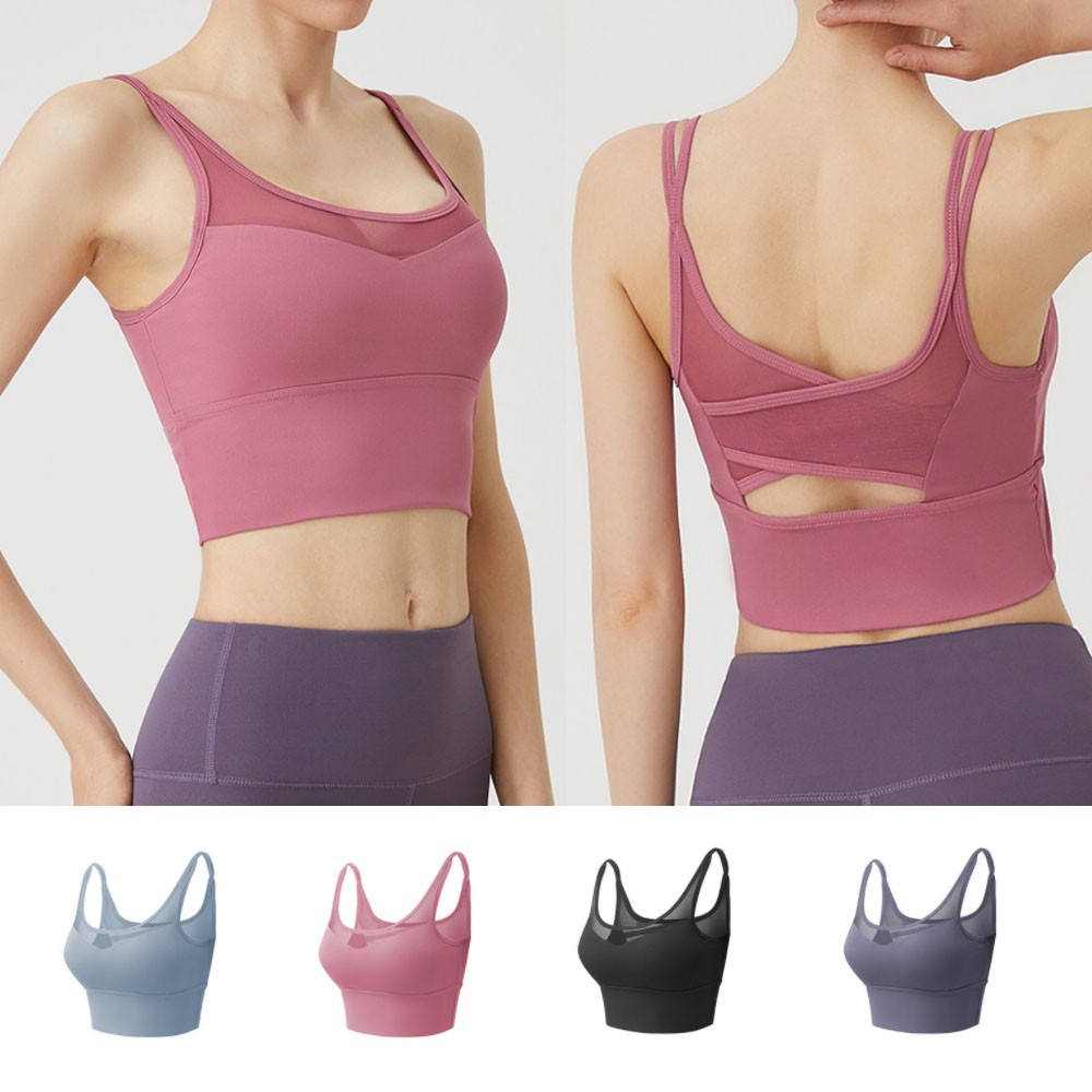 ภาพหน้าปกสินค้าEVE-YOGA-601 Sport Bra สปอร์ตบรา ใส่เที่ยว ออกกำลังกาย ใส่กระชับ มีฟองน้ำ งานสวยผ้าดีมาก