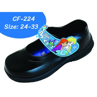 New CHAPPY รองเท้านักเรียนหญิงดำ Frozen II รุ่น #CF-224