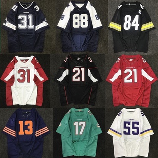 เสื้อกีฬารักบี้ แขนสั้น ลายทีมชาติฟุตบอล Nfl American Football Jersey Rugby Street พลัสไซซ์ สไตล์ฮิปฮอป สตรีทแดนซ์