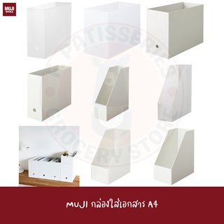 MUJI กล่องใส่เอกสาร ฝาปิด  A4 FILE BOX Lid PP กล่องพลาสติกแข็ง กล่องเอกสาร Attachable