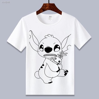 เตรียมจัดส่ง﹍▦❁Stitch แขนสั้นเสื้อยืด Interstellar เด็ก Stitch สองมิติอะนิเมะรอบผู้ชายและผู้หญิงเสื้อผ้าแม่ลูกฤดูร้อนเสื